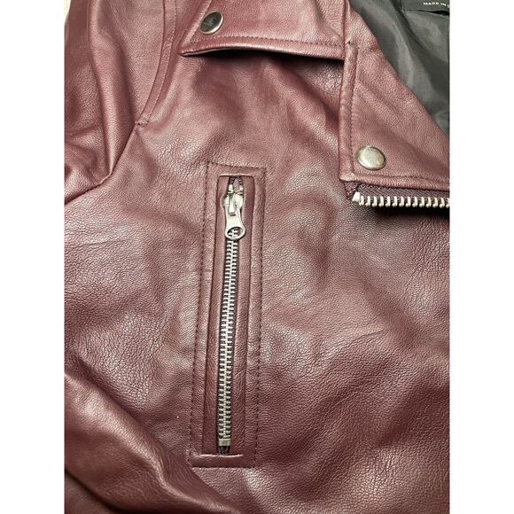 Faux Brown‎ Leather Jacket Size Medium - Picture 3 of 7